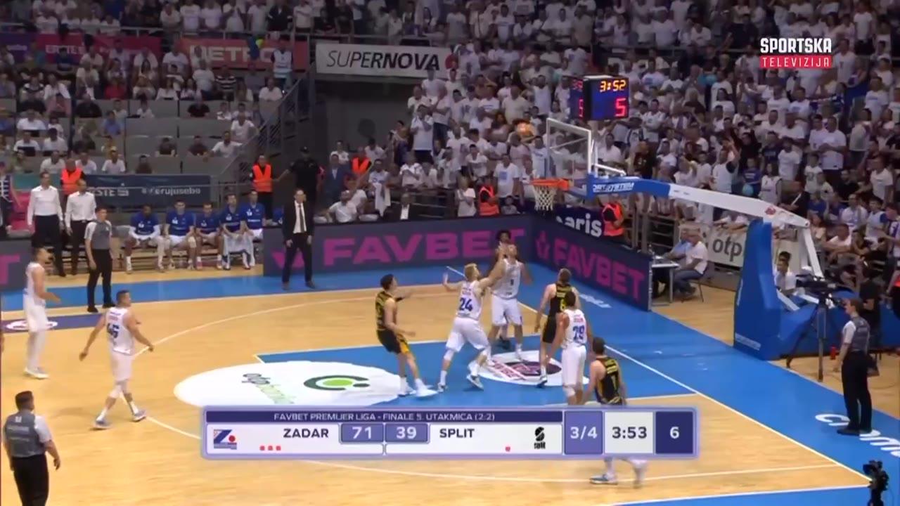 Košarka 5. utakmica finala (M): Zadar - Split
